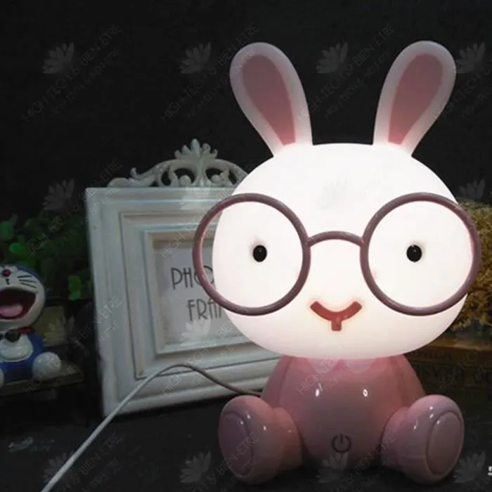 HTBE® Veilleuse LED mignon lapin veilleuse bébé chambre lumière/cadeau de noël lampe de chevet décoration enfants lumière-3