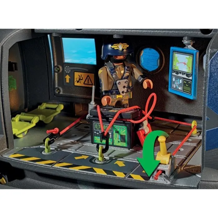 PLAYMOBIL 71149 Hélicoptère de transport des forces spéciales, Les policiers, City Action, Unité d'élite, 117 pièces, Dès 5 ans-6