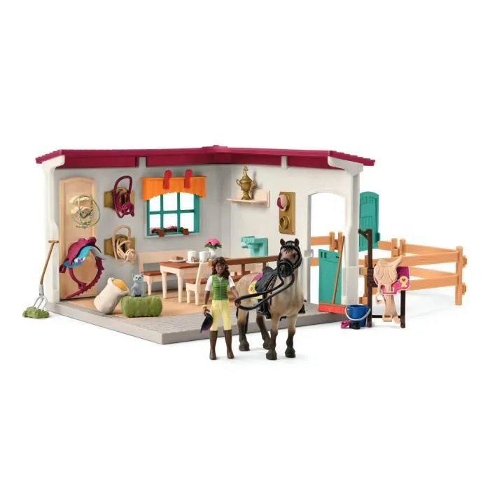 Sellerie du centre équestre, coffret avec 85 éléments inclus dont 1 cheval et 1 personnage, figurines pour enfants dès 5 ans --1