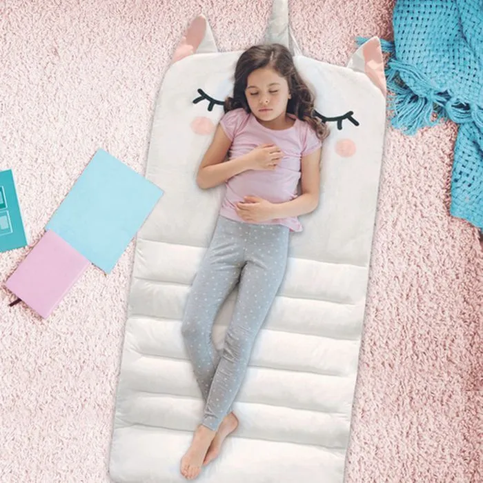 Tapis de sieste pour enfant - JARDINDECO - Licorne - Polyester - Rembourré - Facile à transporter-3