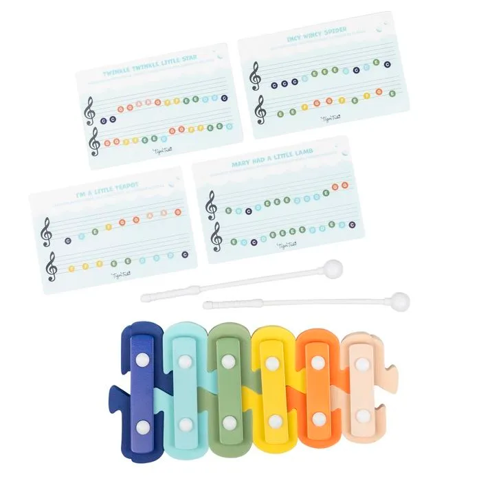 Jouet musical - Tiger Tribe - Xylophone pour le bain - 6 touches en métal - 2 partitions imperméables - Flottant-2