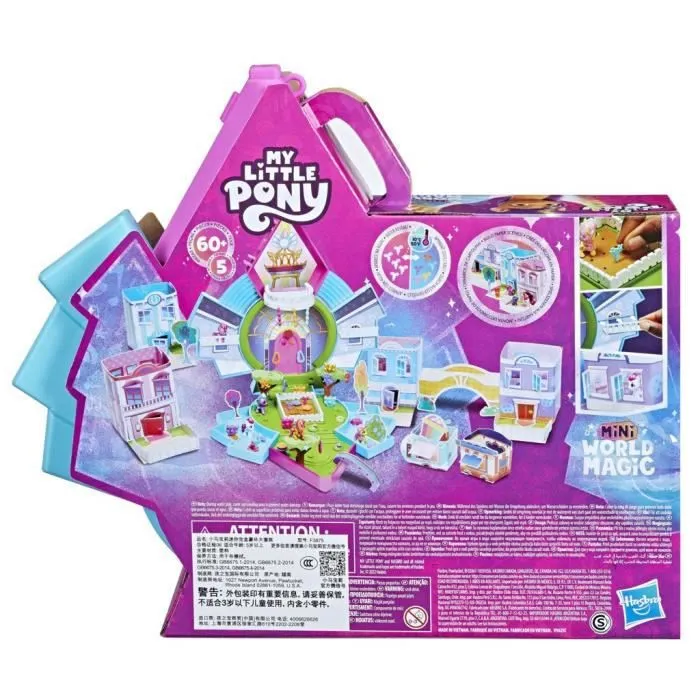 Mini Monde Magique - HASBRO - Mini maison de cristal - 5 mini poneys - Blanc et multicolore-5