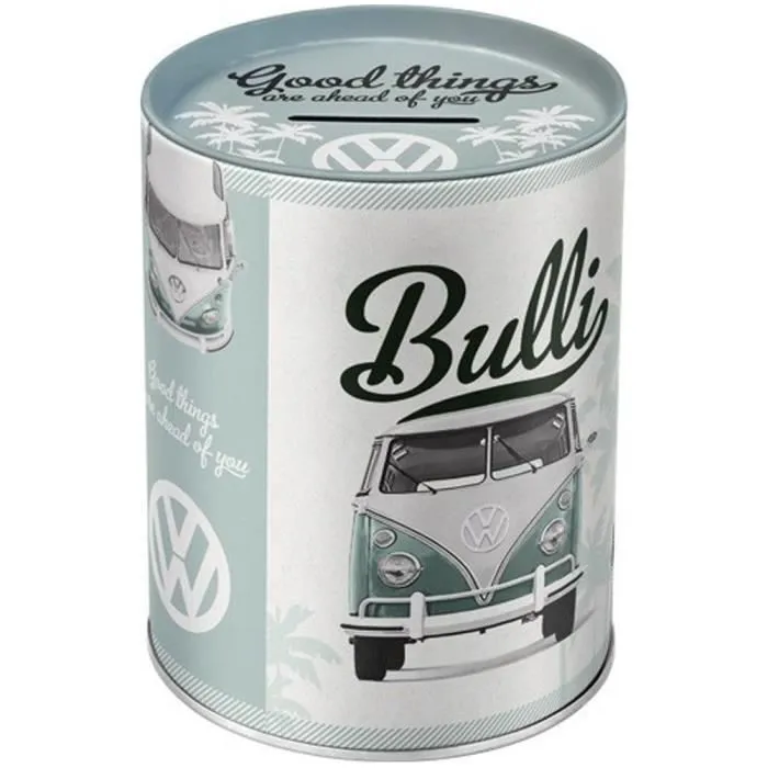 Tirelire - Volkswagen - Métal - 13 cm x 9.8 cm - Vintage - Idéale pour enfants-0