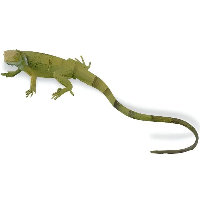 Figurine Iguane vert bébé - SAFARI - 35.5 x 3.8 cm - Plastique-0