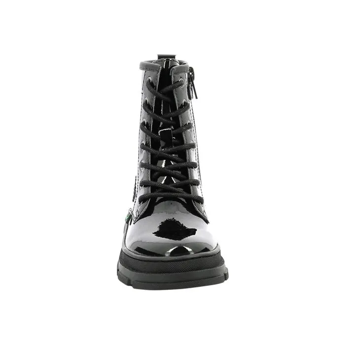Bottillons - KICKERS - Kick Goji - Noir vernis - Polyuréthane - Enfant Fille-4