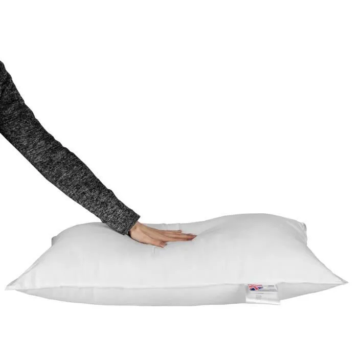 Oreiller rectangulaire - HOMESCAPES - 40 x 80 cm - Lot de 2 - 100% Microfibre - Hypoallergénique-2