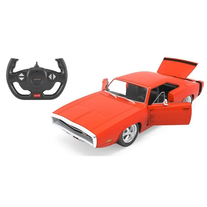 Voiture Dodge Charger R/T 1970 2,4GHz 1:16 - rouge - JAMARA - Pour enfant à partir de 4 ans-0