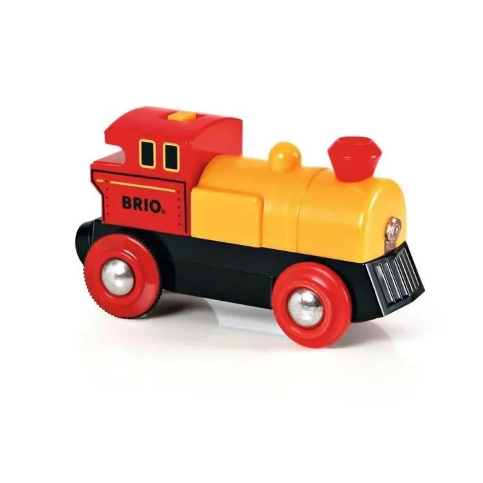 Locomotive BRIO en bois - Jaune - Bi-directionnelle - Phares lumineux - Ravensburger - Dès 3 ans-1