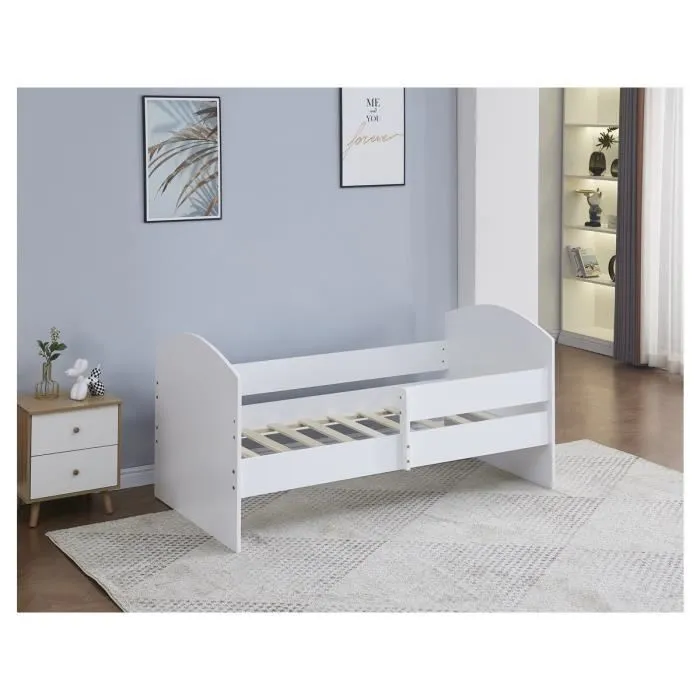 Lit enfant - Habitat et Jardin - Victoria - Bois - Blanc - 80 x 160 cm-1