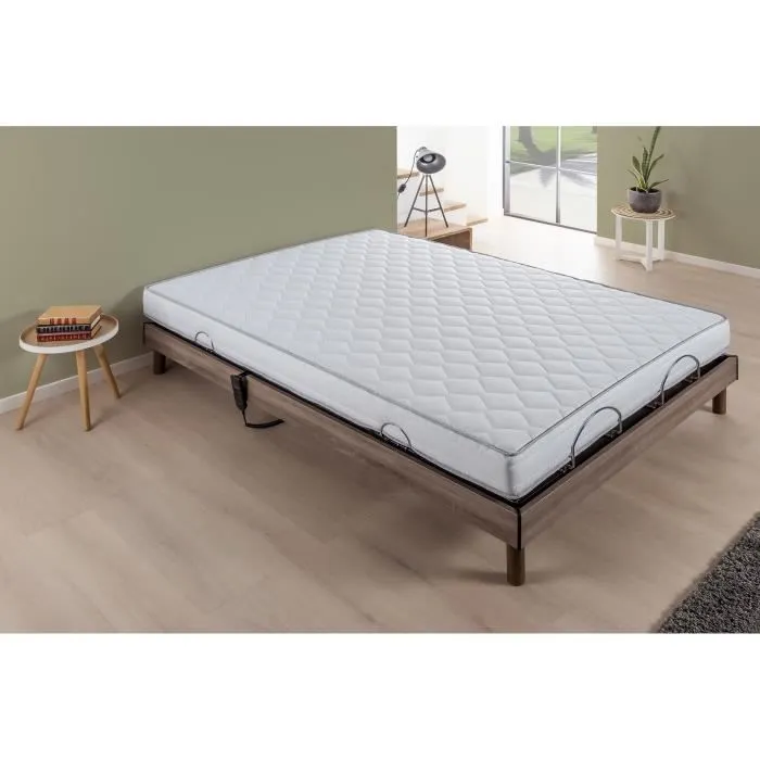 Ensemble relaxation électrique COMFORT matelas + sommier - 140x200 cm - Mousse - DEKO DREAM Samba-1
