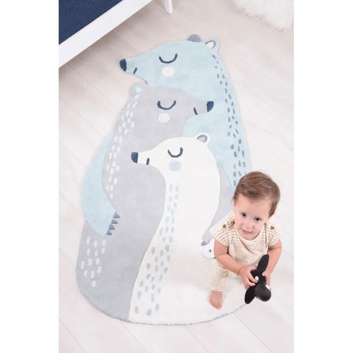 Tapis Lilipinso 100% Coton Les 3 Ours 90 x 170 cm-1