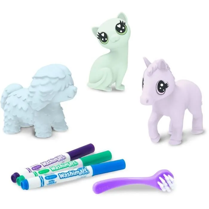 Jeu créatif - Crayola - Washimals - 3 animaux pastel - Pour enfants à partir de 3 ans - Mixte-2