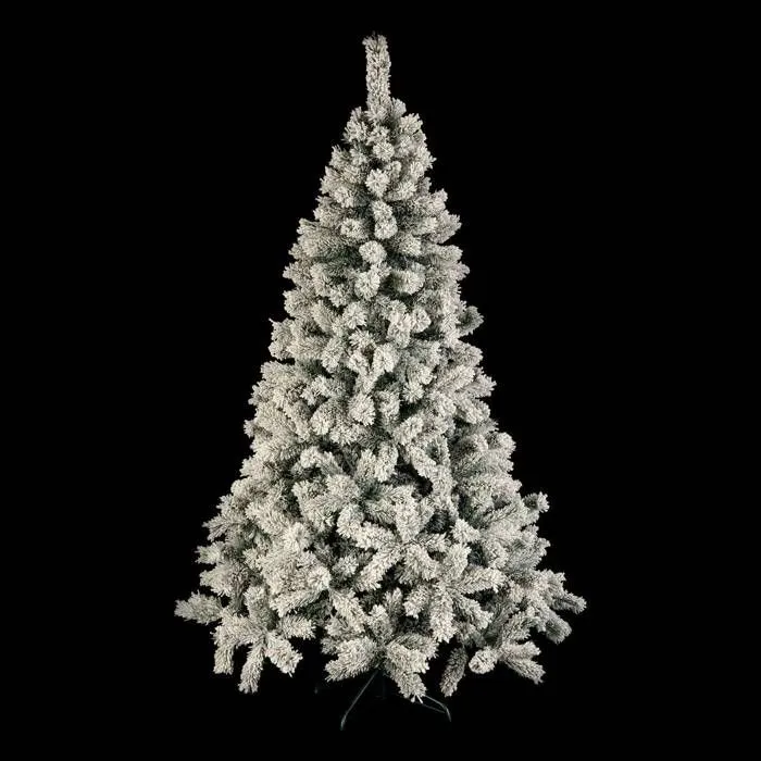 Sapin de Noël "Windy peak" 210cm vert floqué blanc Feeric lights & christmas-0