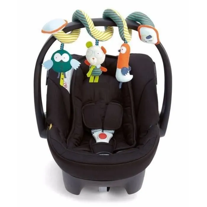 Jouets pour bébé suspendus spirale en peluche jouets d'activité bébé jouets de chevet musique Mobile bébé oiseau jouets en peluche-3