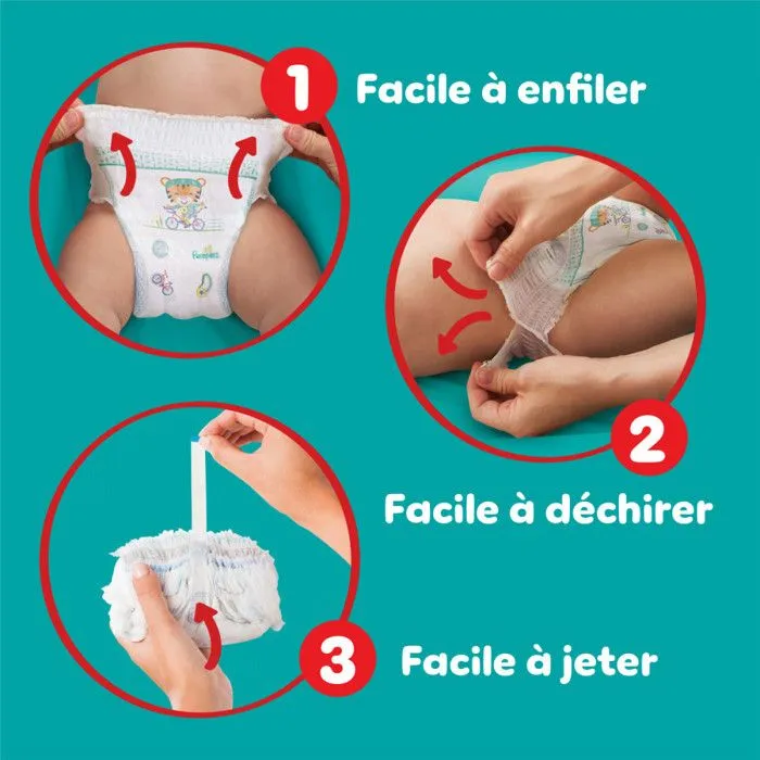2x56 Couches-Culottes Baby Dry Pants - Taille 4 - Pampers-4