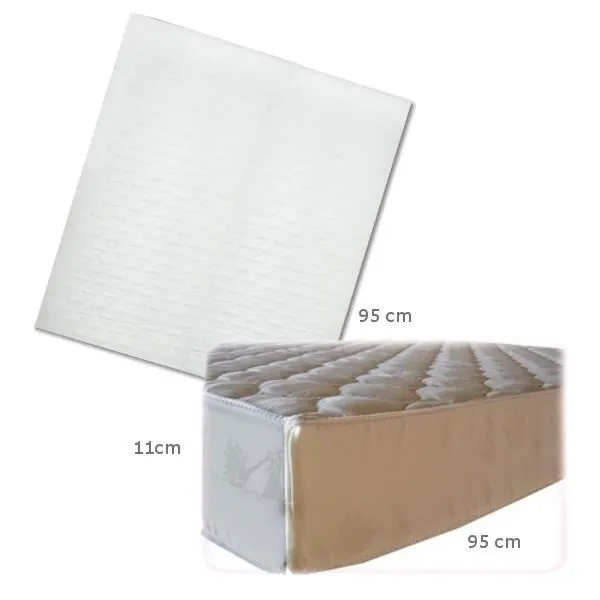 Matelas pliant pour lit parc carré 95x95 11cm Blanc - Coupey - Mousse - Anti-acarien - Ferme-0