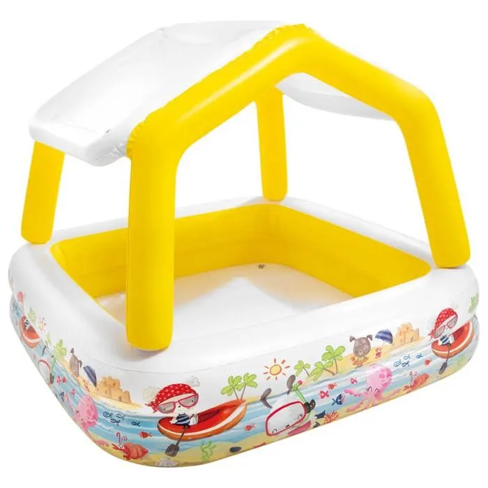 Intex Piscine à parasol gonflable 157x157x122 cm 92533-1