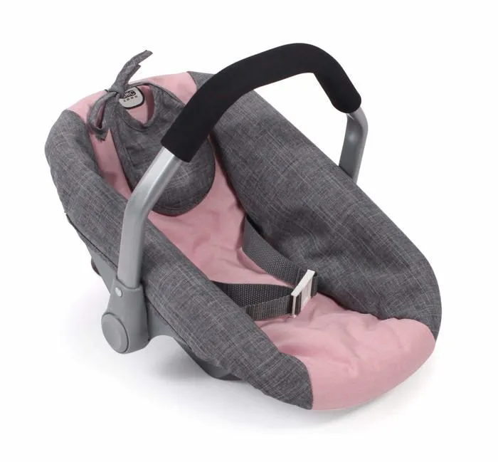Landau - poussette Bayer chic - 708-81 - 2000 - Siege Auto pour poupees - Gris fonce - Rose-0