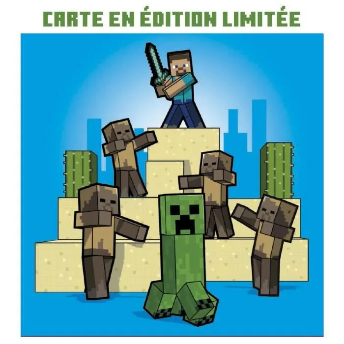 PANINI - Minecraft - Boite de 50 pochettes de stickers et cartes-1