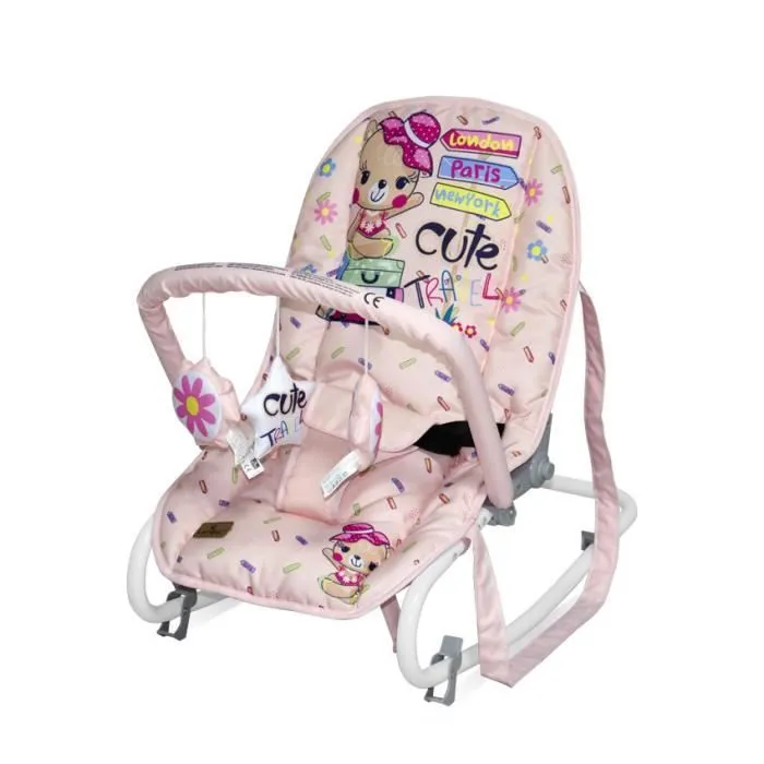 Transat Balancelle pour bébé TOP RELAX Lorelli rose-0