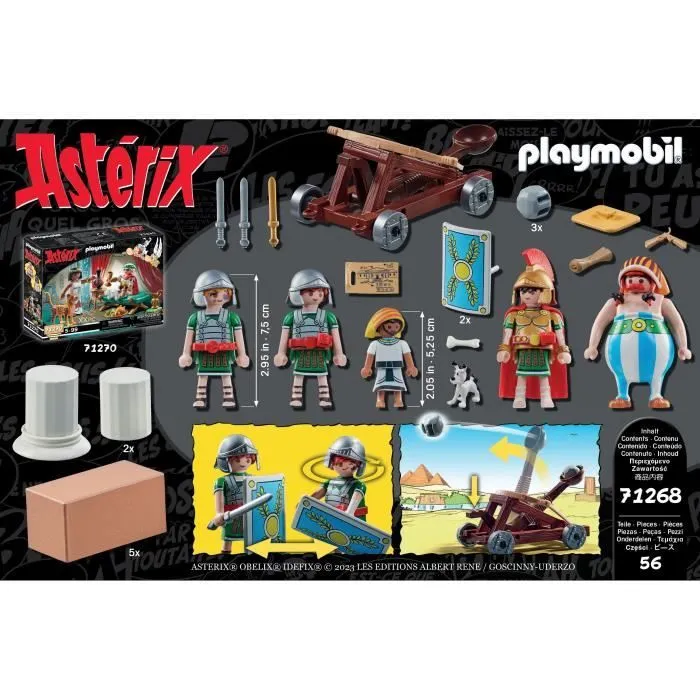 PLAYMOBIL 71268 Numerobis et la bataille du Palais, Siège des Romains, 56 pièces, Astérix-4