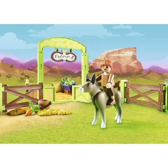 PLAYMOBIL - Spirit - La Mèche et Monsieur Carotte avec box - Mixte - A partir de 4 ans-1