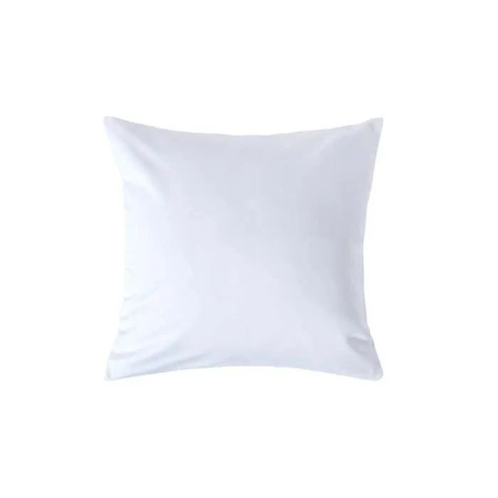Taie d'oreiller 40x40 cm 100% satin de coton égyptien 1000 fils coloris Blanc-0