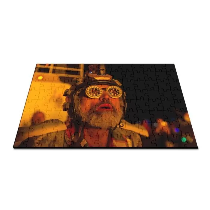 Puzzle Classique 100 pièces Homme Au Burning Man Festival Nevada Hippie Etats Unis Desert-2