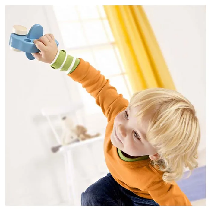 Avion Jouet Pour Enfant En Bois - Hape - Le Petit Avion - Multicolore - Bleu - Mixte-2