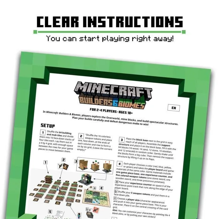 Minecraft Builders & Biomes, Jeu Société, Issu Du Vidéo Multilingue (français Inclus), Ravensburger, 26132-6