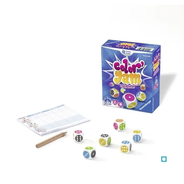 Jeu de dés - RAVENSBURGER - Color'Yam - Mixte - A partir de 8 ans - Bleu - 20 min-1