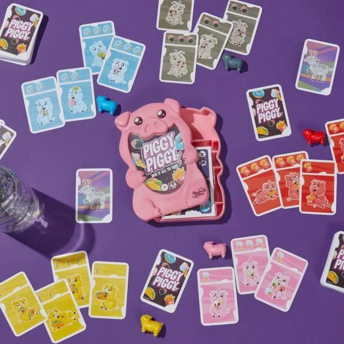 Piggy Piggy, Jeu de Cartes Familial, Version Française, Hasbro Gaming-2