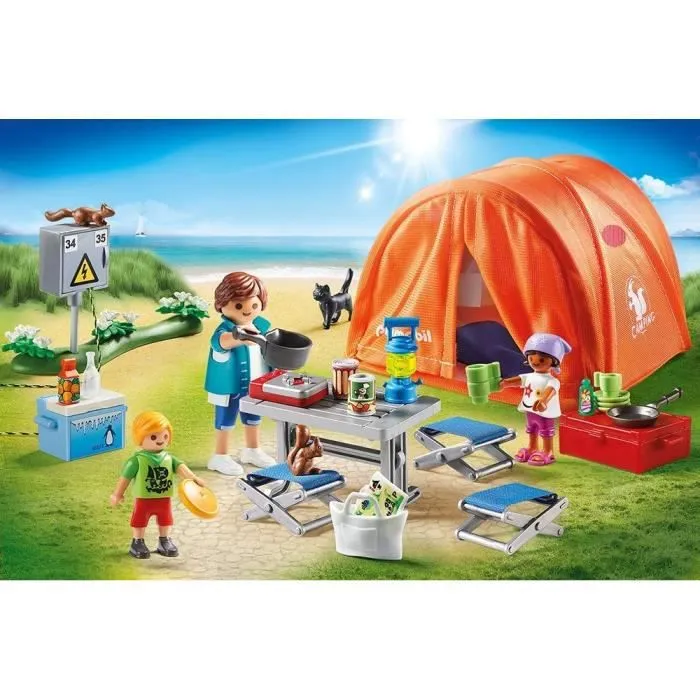 PLAYMOBIL - Family Fun Le Camping - Tente et campeurs - 78 pièces - Mixte - A partir de 4 ans-2