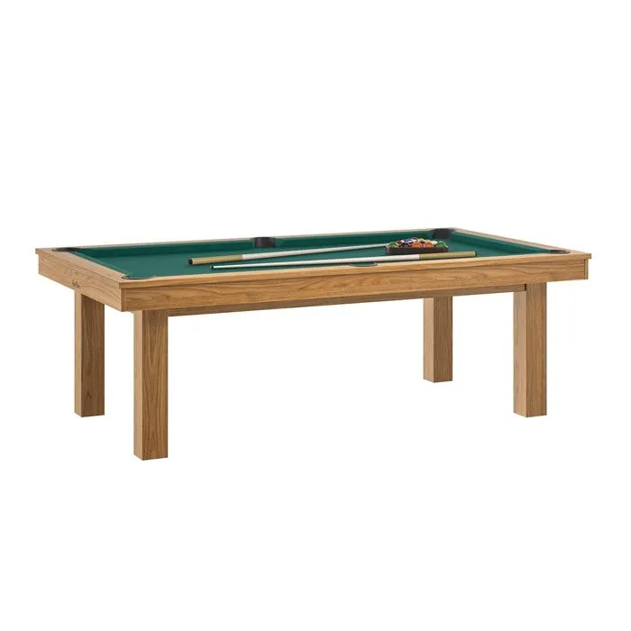 René Pierre - Table billard convertible René Pierre Lafite Noyer Venice - Couleur du meuble:Noyer couleur du tapis:Vert accessoires-0