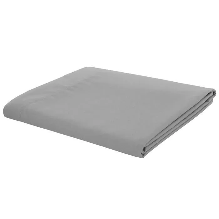 Drap - Catherine Lansfield - BD-18277-W-SFL-GY - Polycoton - 180 x 290 cm - Lavable en machine-0
