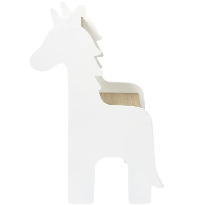 Home Deco Kids HD7477 Chaise Enfant Licorne Blanc et beige Bois H60 x 33 x 41 cm-2