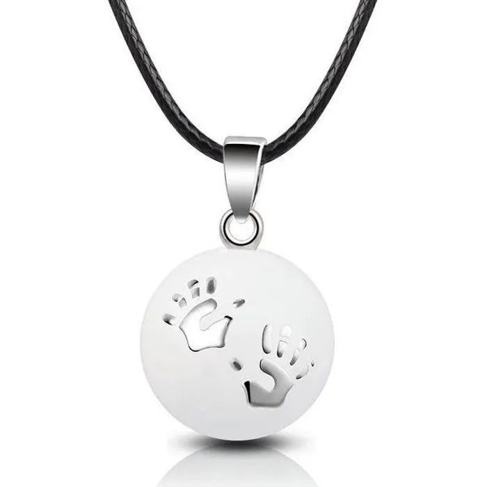 Bola de grossesse à motif empreintes de mains de bébé-0