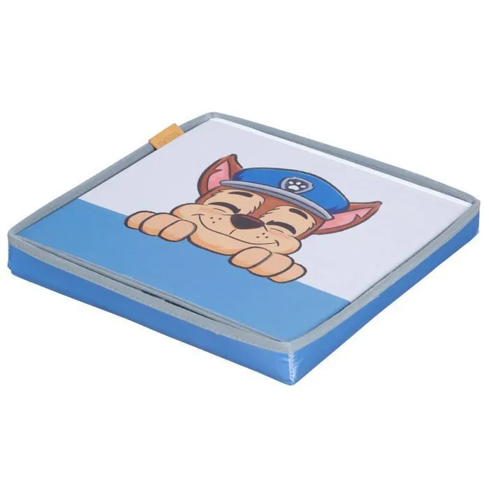 Tabouret Cube avec Rangement pour Enfant ROBA Pat'Patrouille - Motif Chiens Chase Ruben & Marcus - Bleu - Blanc-4