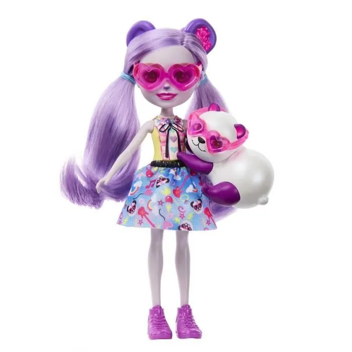 Enchantimals - Bêtes Citadines - Poupée Violetta Panda et figurine - Mini Poupée - ENCHANTIMALS - HNT58 - POUPEE ENCHANTIMALS-5