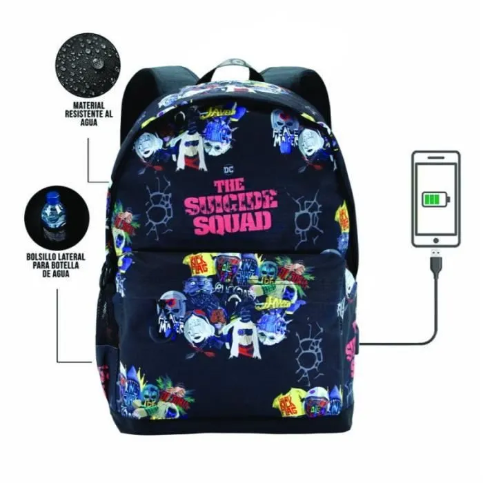 Sac à Dos - DC Comics - The Suicide Squad - Urbain - Port USB - Rembourré-3