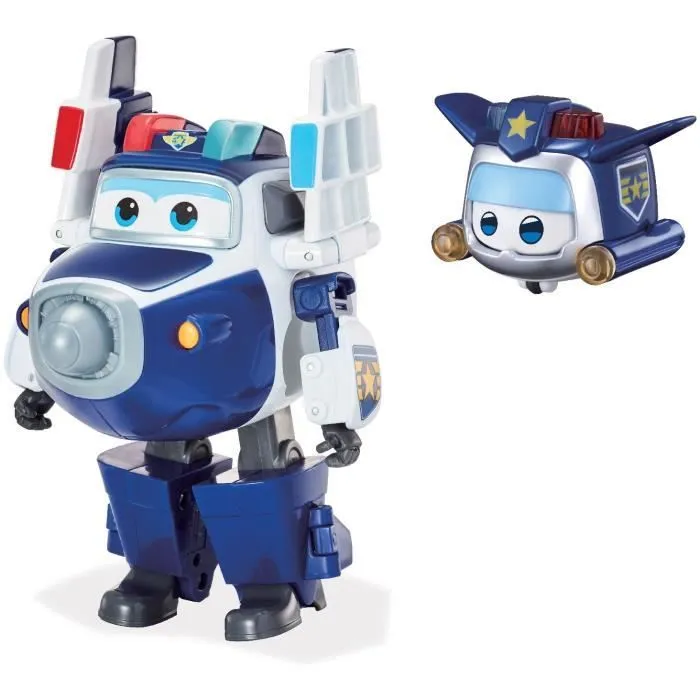 Figurine Transforming Paul Supercharge + Figurine Super Mini Paul - Super Wings - AUER - Jouet 3ans+-0