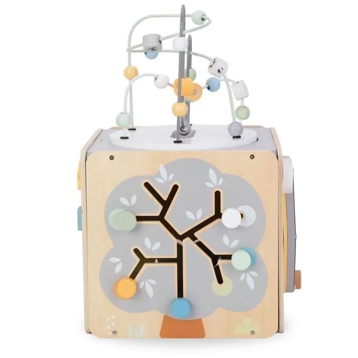 Cube D'activités pour bébé Mamabrum - Jouet en Bois Montessori- Boucle Motorisée, Trieur de Formes, Labyrinthe - Rotatif- Éducatif-3