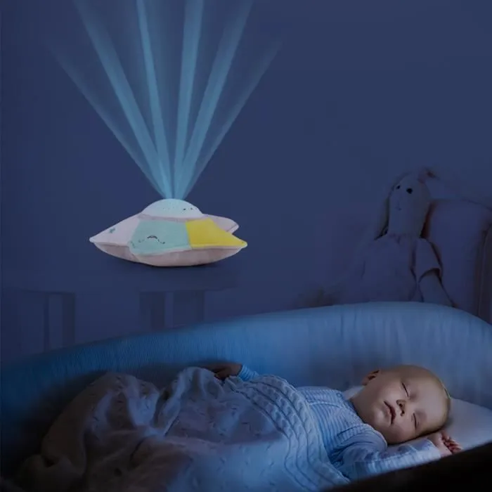 Lampe de projection étoile à cinq branches ciel étoilé bébé enfants apaiser la musique lumineuse en peluche-1