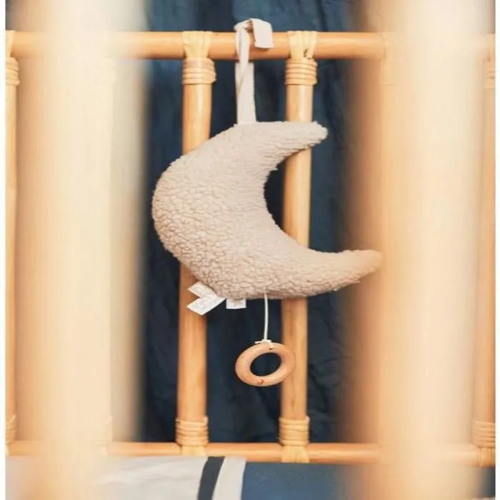 Peluche Musicale - JOLLEIN - Lune Nougat - 7 X 14 cm - Bébé - Beige-1