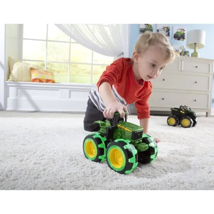 Camion Monster Treads JOHN DEERE avec roues lumineuses - Vert, noir et jaune - Pour enfants à partir de 3 ans-1