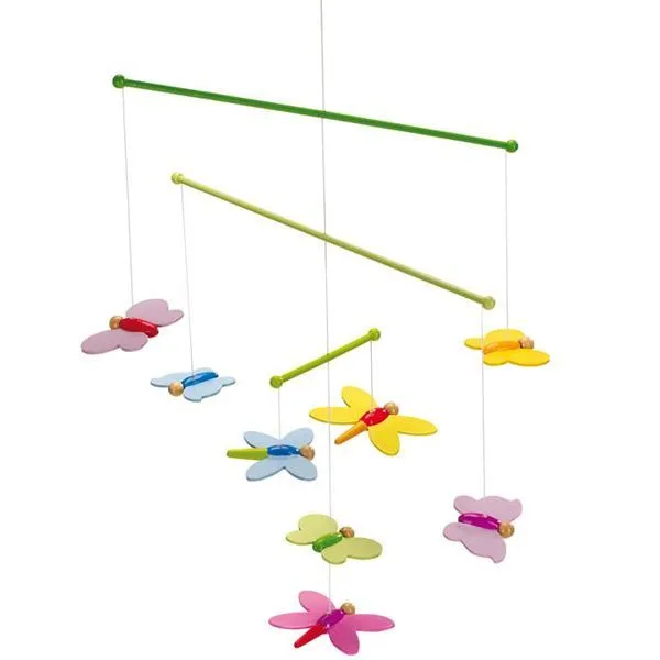 Mobile en bois, Papillons-0