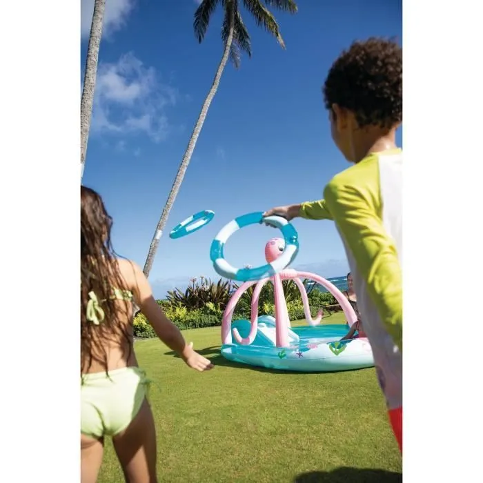 Aire de jeux gonflable - INTEX - Pieuvre - 229 Litres - 2 ans et + - 234 x 183 x 150 cm - Inclus : 2 anneaux gonflables-1