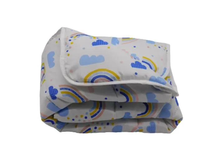 Couette bébé légère imprimée Rainbow - 80 x 120 - Spécial été - MORTREUX-0