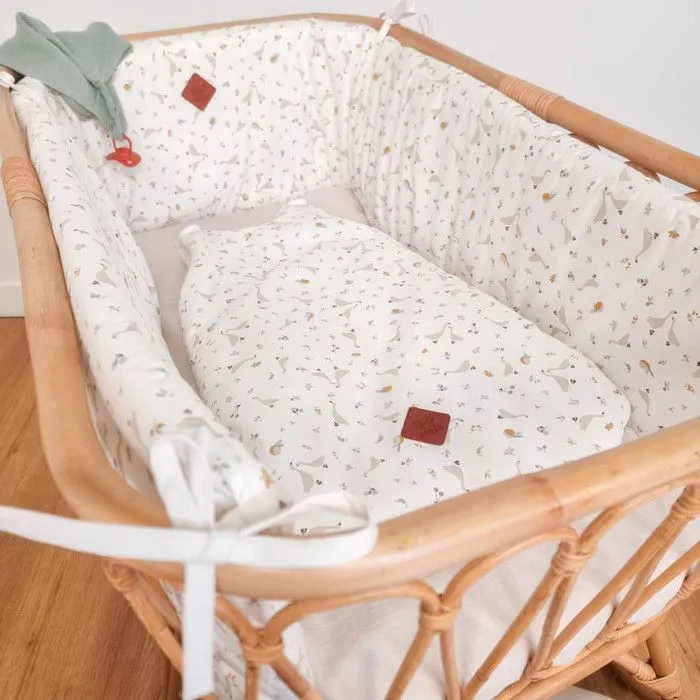 Tour de lit universel et déhoussable  Beige Pour lit bébé de 60 x 120 cm ou 70 x 140 cm-1
