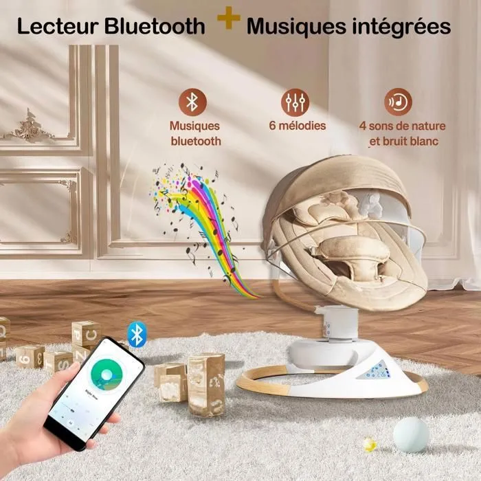 Balancelle/transat electrique Emy avec mouvement naturel UNIQUE-2